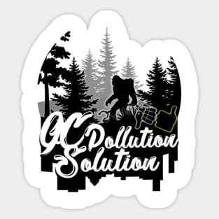 QC Pollution Solution Sasquatch Sticker